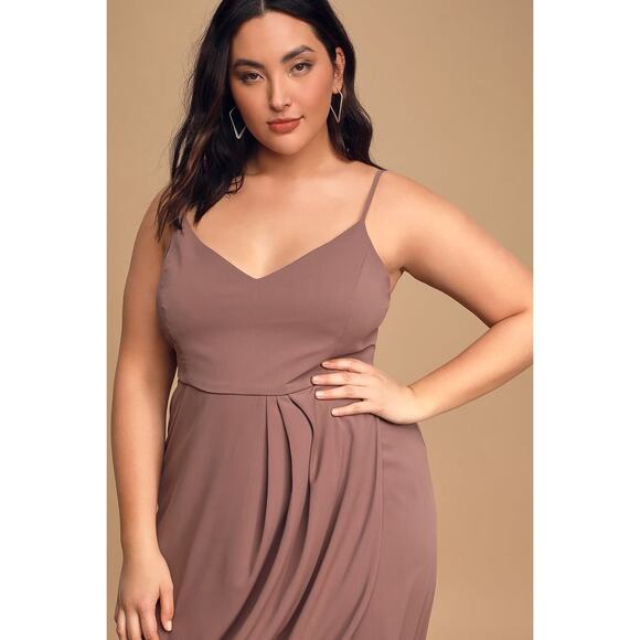 Lulus Reinette Mauve Purple Midi Dress Size 2X - Picture 2 of 9